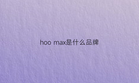 hoomax是什么品牌(hobmax是什么)